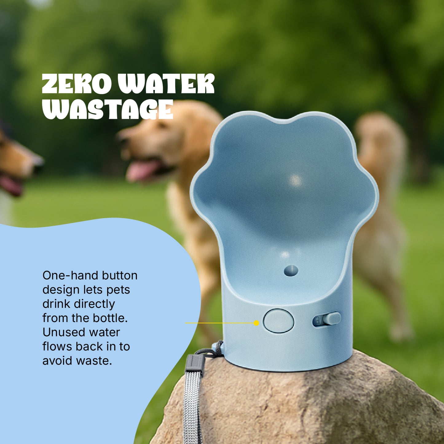 PAWRA – 18oz Premium Double Wall Stainless Steel Dog Water Bottle | Leak-Proof, Zero Waste, All-Season