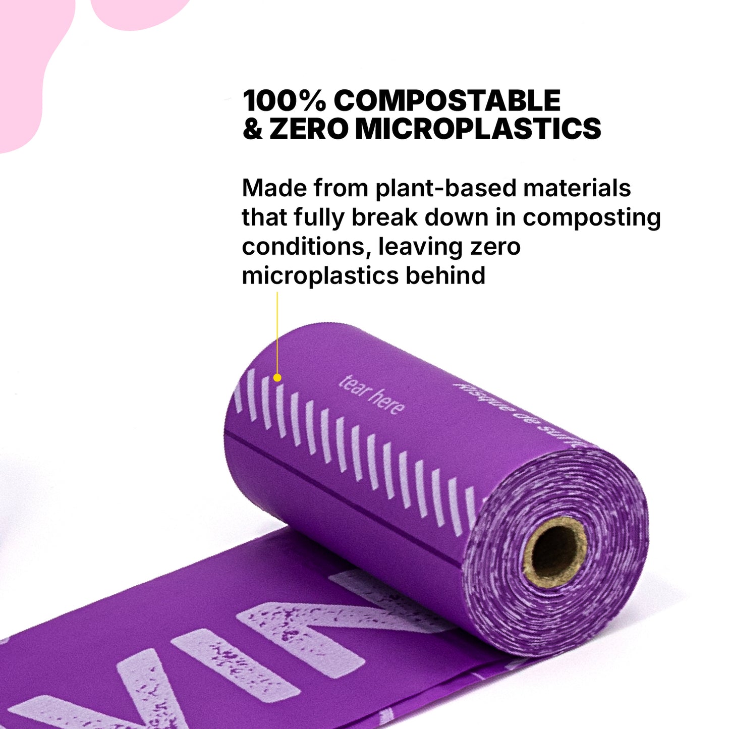 LOVABLE LIVINGS Compostable Poop Bags - Purple - Lavender scented