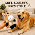 LOVABLE LIVINGS Squeaky Plush Dog Toy for Medium & Large Dogs – Soft Textured Cuddly Dog Toy with Built-In Squeaker – Durable Interactive Play & Comfort Toy
