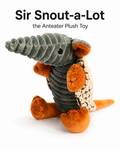 Sir Snout-a-Lot the Anteater Plush Dog Toy – Soft Squeaky Corduroy Dog Toy with Textured Shell & PP Cotton Filling – Cute Plush Toy for Gentle Chewing, Fetch, Carrying & Indoor Play