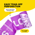 LOVABLE LIVINGS  100% Compostable & Fully Biodegradable Dog Poop Bags - Purple - Lavender scented