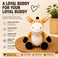 LOVABLE LIVINGS Squeaky Plush Dog Toy for Medium & Large Dogs – Soft Textured Cuddly Dog Toy with Built-In Squeaker – Durable Interactive Play & Comfort Toy
