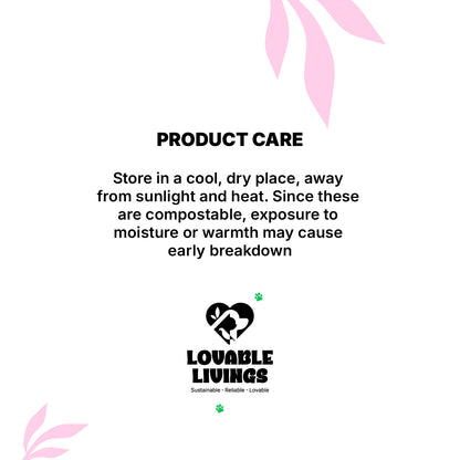 LOVABLE LIVINGS Compostable Poop Bags - Purple - Lavender scented