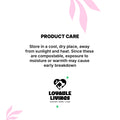 LOVABLE LIVINGS  100% Compostable & Fully Biodegradable Dog Poop Bags - Purple - Lavender scented