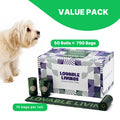 LOVABLE LIVINGS 100% Compostable & Fully Biodegradable Dog Poop Bags - Green - unscented