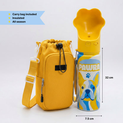 Insulated Dog Water Bottle - Yellow #Yellow
