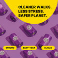 LOVABLE LIVINGS  100% Compostable & Fully Biodegradable Dog Poop Bags - Purple - Lavender scented