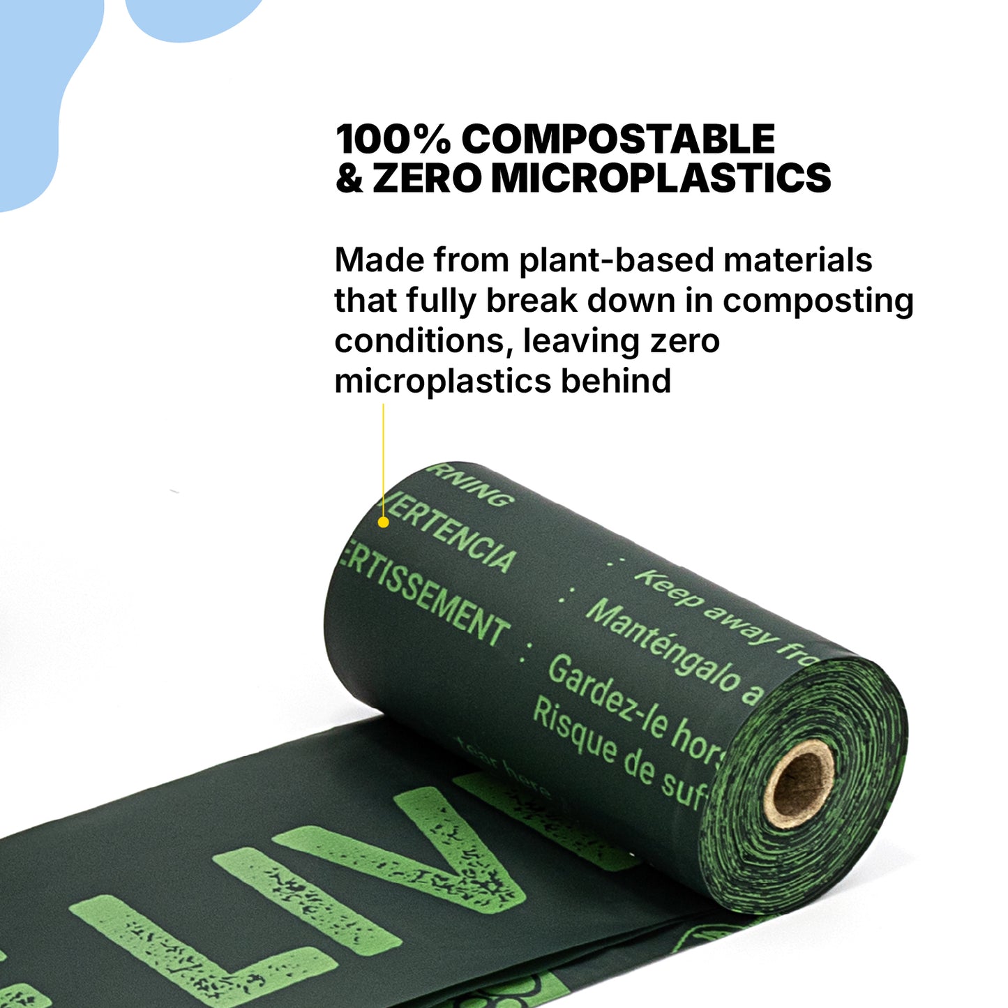 LOVABLE LIVINGS Compostable Poop Bags - Green - unscented