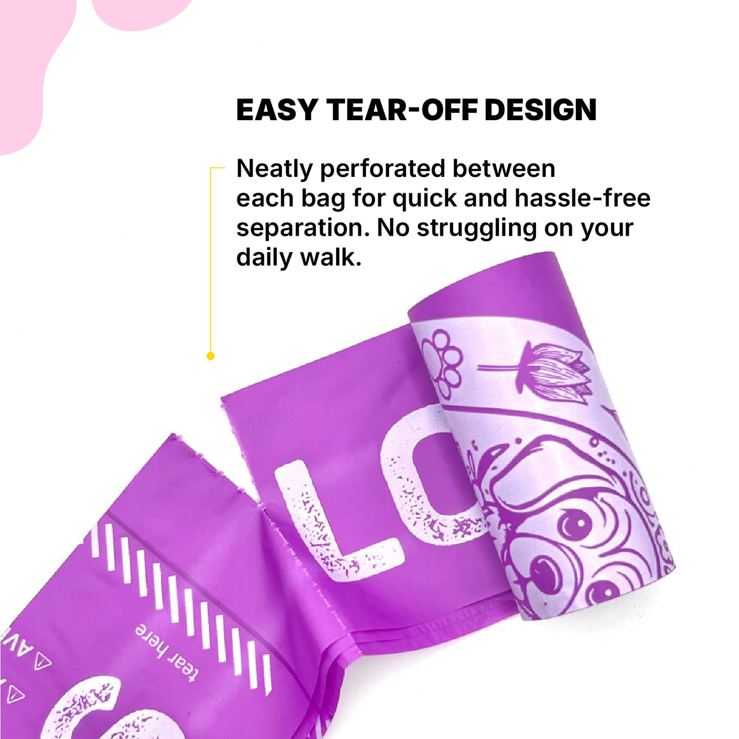 LOVABLE LIVINGS Compostable Poop Bags - Purple - Lavender scented