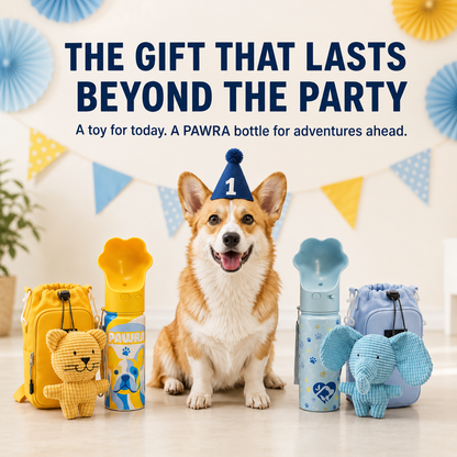 PAWRA Gift Set — Insulated Bottle & Plush Toy Bundle